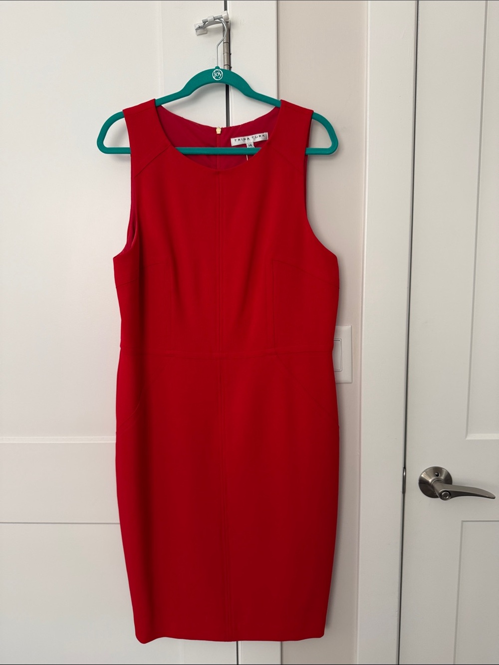 Trina Turk Sleeveless Red Sheath Dress